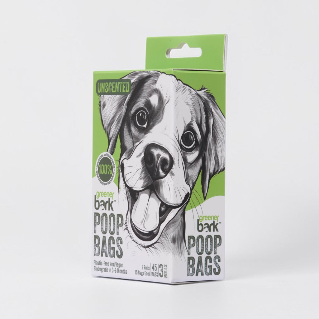 100% Compostable Dog Poop Bags - Pine (3 Rolls)