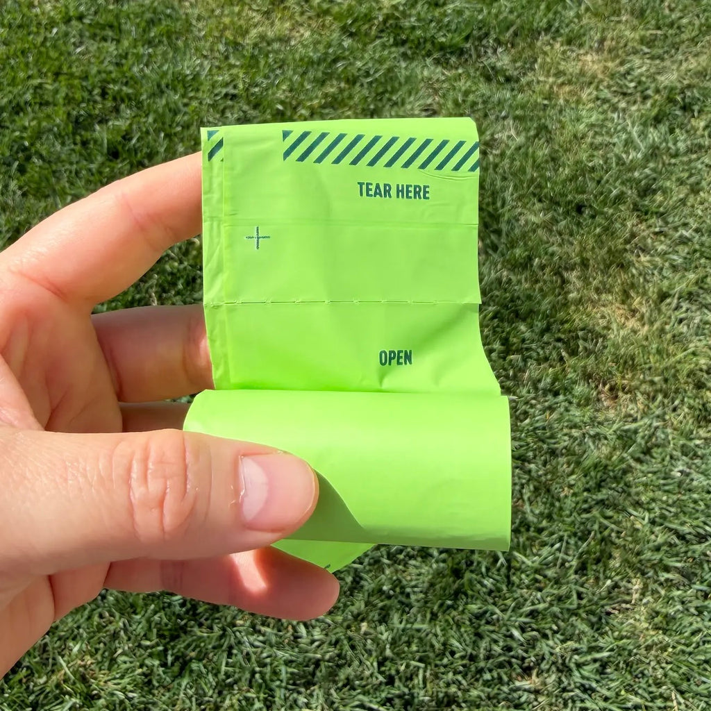 100% Compostable Dog Poop Bags - Lime (3 Rolls)